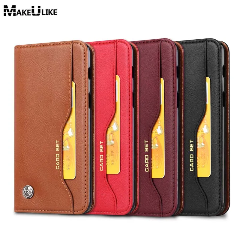 

MAKEULIKE Wallet Case For iPhone 7 8 Plus Magnetic Flip Cover 4 Card Slot PU Leather Phone Bag Cases For iPhone 7/8 Plus Pouch