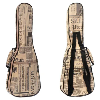 

ZONAEL 21 23 26 Inch Waterproof Soprano Concert Tenor Ukulele Bag Canvas Case Backpack Portable Bass Guitar Gig Bag Guitar Parts