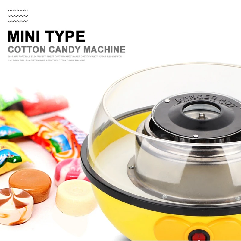 Mini Electric Diy Candy Floss Spun Sugar Maker Machine Home Sweet Sugar Cotton Candy Maker For Kids Family Gift Eu Plug