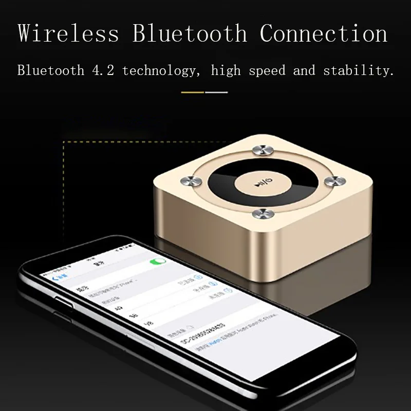 MINI Smart Bluetooth speakers classic portable stereo surround sound HD call denoise LED flashing lights Voice prompt TF card