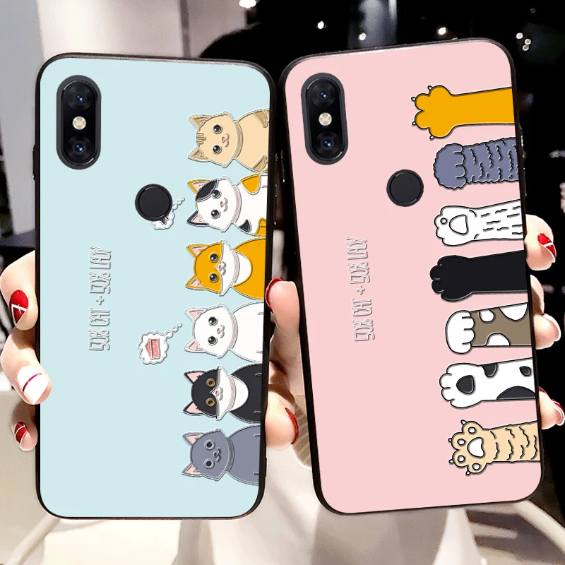 

Luxury Fashion Cases For XiaoMi Mi Mix 2 2S 3 Mix2 Cartoon cat Animal character cover For Xiaomi Black Shark / Pocophone f1