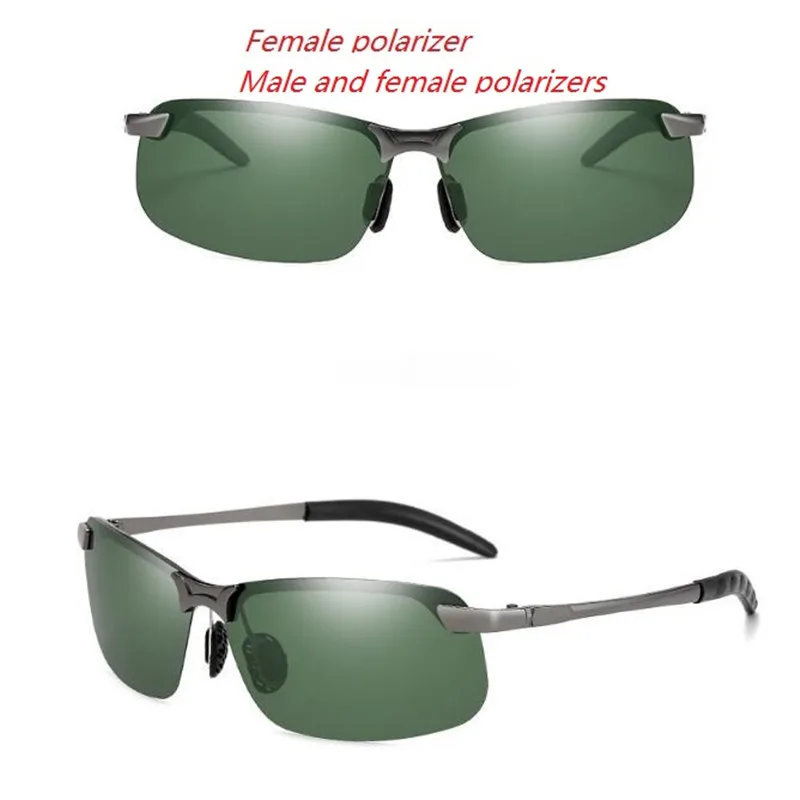 

KAPELUS Men's Metal Polarizers UV Protection Sunglasses Fashion Dark Green Glasses 3043AA
