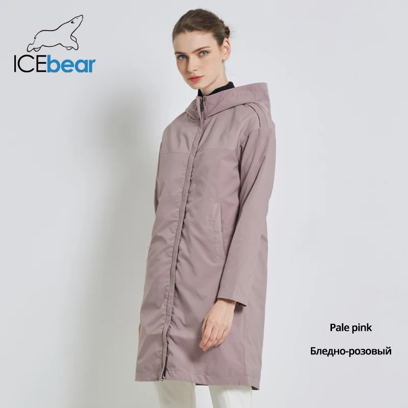 ICEbear осень новая женская ветровка свободное модное повседневное пальто для женщин высококачественное Брендовое пальто GWF19001I - Color: G363