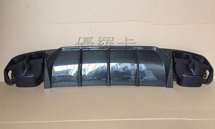 W212 E63 14-16y brabus style carbon fiber rear diffuser with exhaust tips 2