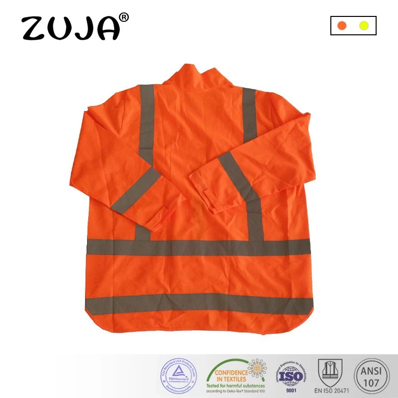 

Reflective Vest Long Slleve Jacket Swallow-tailed Safety Hi-vis Knitted Vest