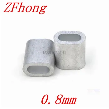 

1000PCS M0.8 0.8mm Oval Aluminum Sleeves Stainless Steel Wire Rope Crimping