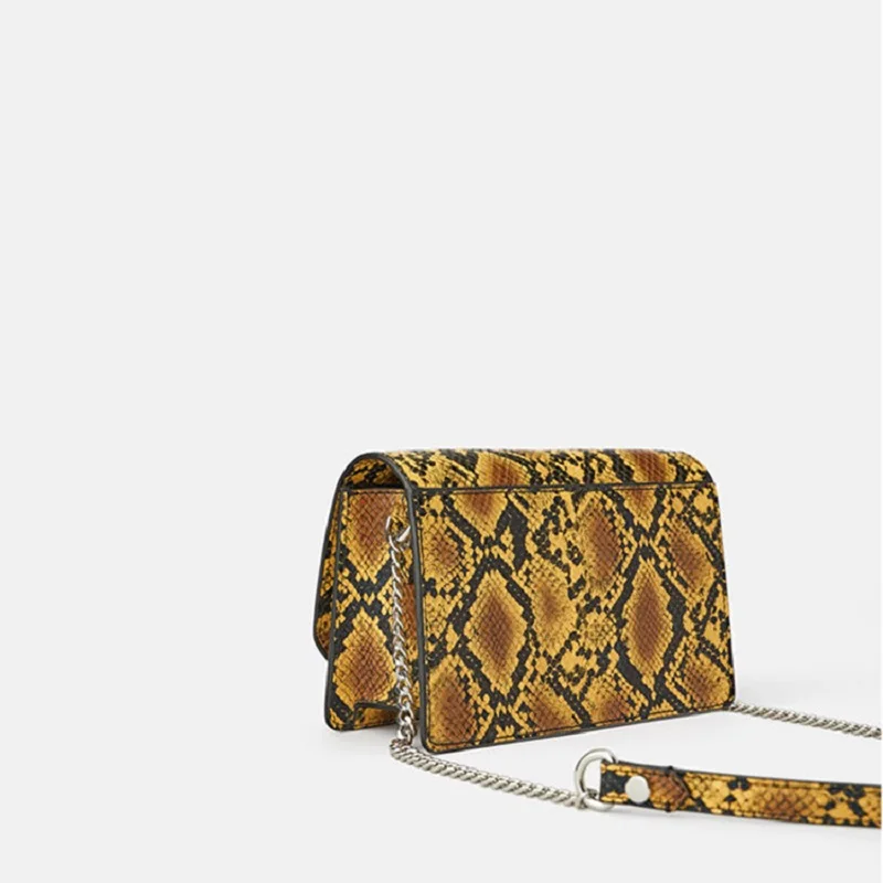 2019 New Designer Shoulder Bag for Women Fashion Animal Print Crossbody Bag Simple Small Handbags with Chain Messenger Bags