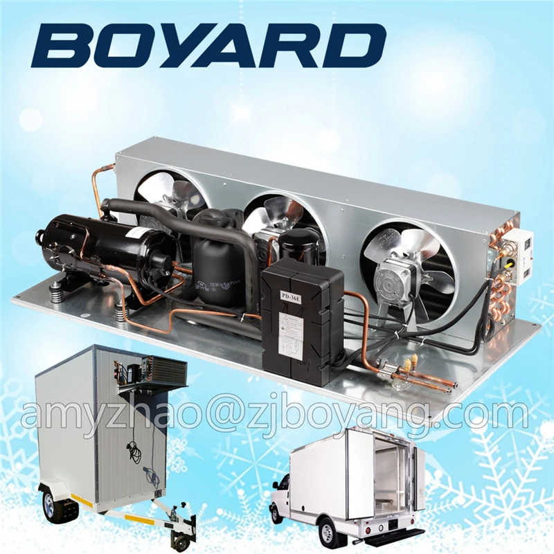 low height rotary air cooled small condensing unit for refrigerated box