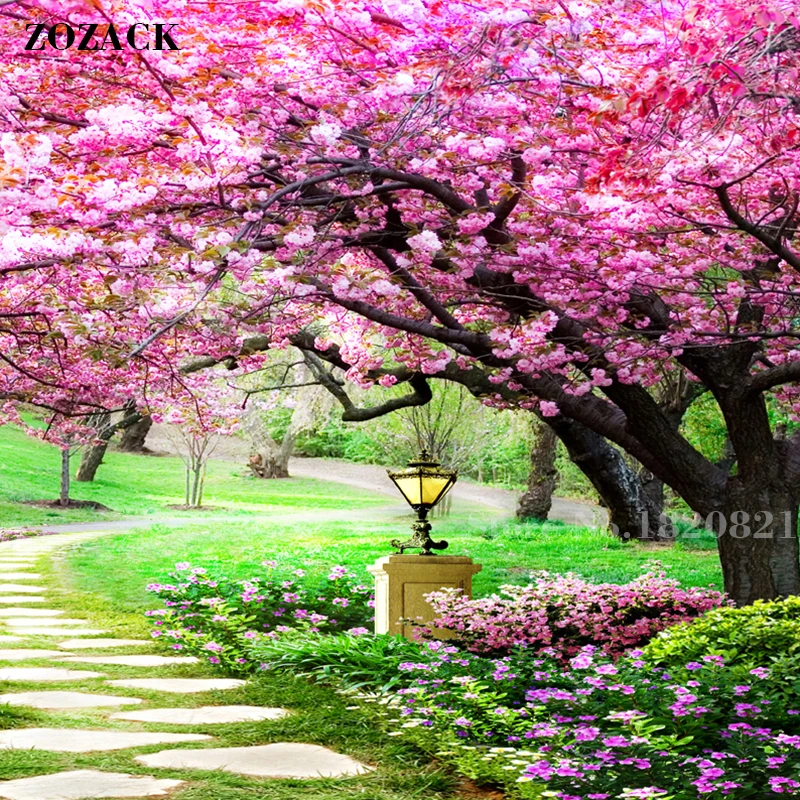 DMC chinese cross stitch kits Cherry blossom garden Pattern printed on the embroidered cloth counted embroidery sets needlework cross stitch kit