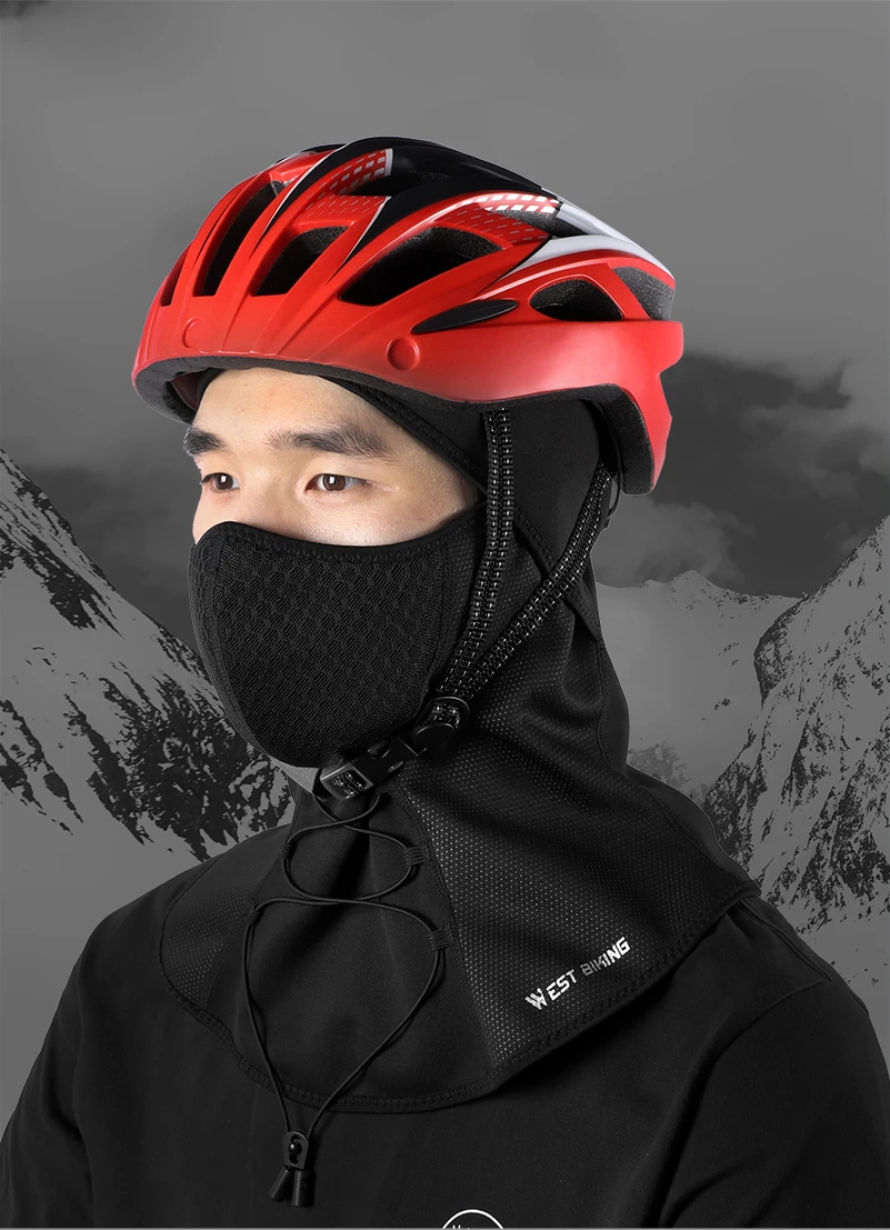 WEST BIKING, велосипедная шапка, Зимняя Теплая Флисовая велосипедная маска для лица, тепловой капюшон, защита для катания на лыжах, маска-фильтр для лица, Балаклава, велосипедные колпачки