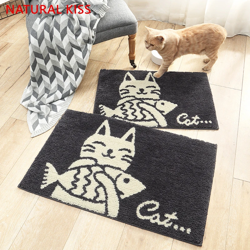 Мультяшный стиль, полиэстер, коврик для ванной комнаты, дверь для спальни, коврик для ванной комнаты, нескользящий водопоглощающий медленный отскок, коврик для ванной комнаты