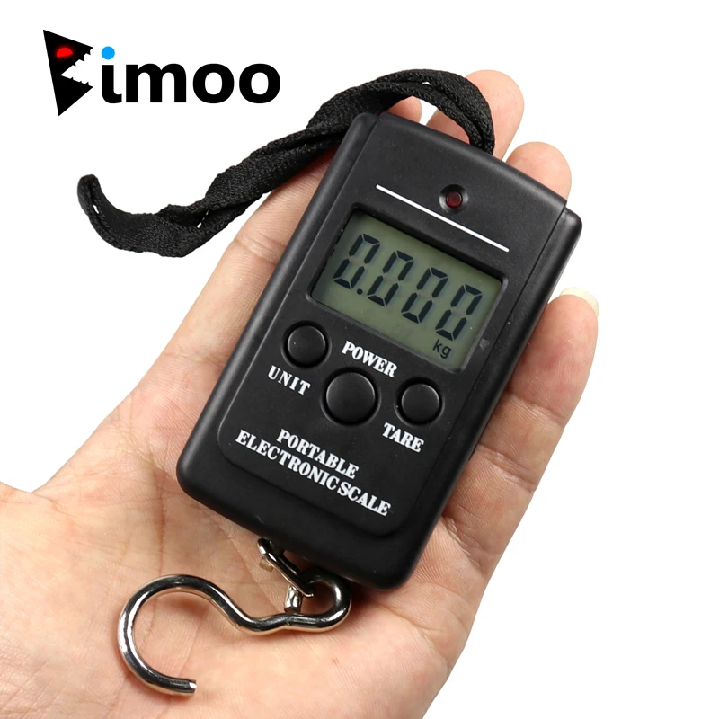 1 قطعة 40 كيلوجرام bimoo المحمولة الوزن هوك مقياس الجيب الرقمية الالكترونية مقياس السمك الشبوط الصيد أدوات الصيد