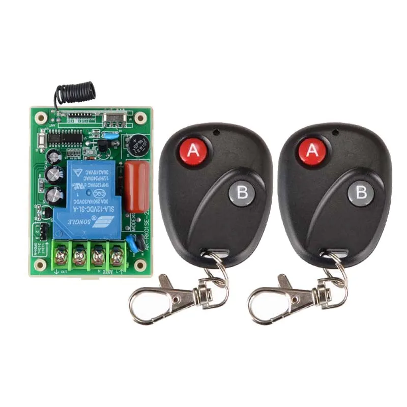 

220V 30A 3000W Wireless Switch Remote Control System Light Lamp LED Water Pump Electrical Machine ON OFF + 2PCS Transmitter