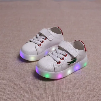 

Children's Spring Autumn New Boys And Girls Cartoon Animals Transparent Led Anti-skid Baby Shoes Glowing Kids Lights Eur 21-30