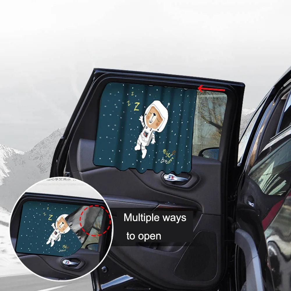 Автомобиль мультфильм космонавта Магнитная крышка автомобиля сбоку оконные шторы занавеска от солнца Окно Солнцезащитный козырек крышка для детские, для малышей