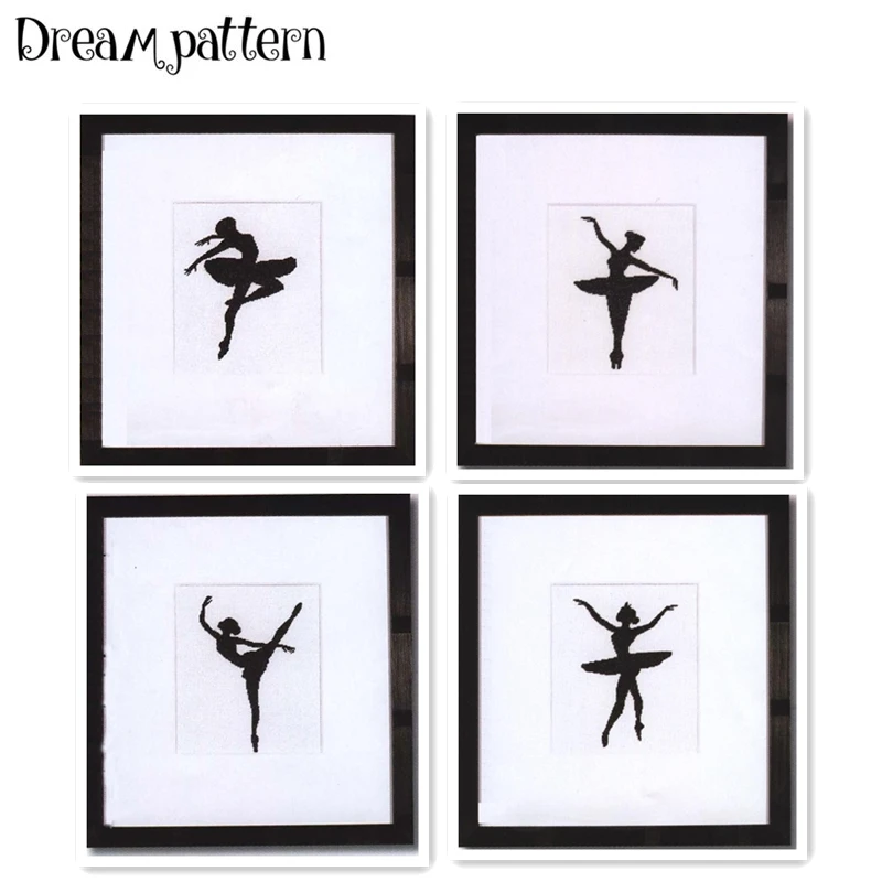 

Ballet Dancer cross stitch package dancer girl simple pattern white 18ct 14ct 11ct cloth cotton thread embroider DIY handmade