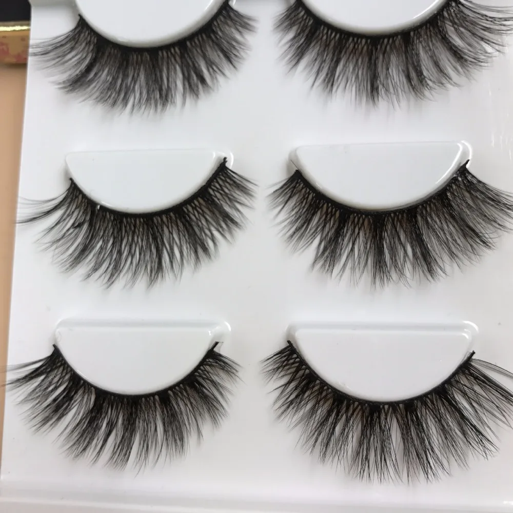 

YOKPN 3D False Eyelashes Multi-layer Thick False Eyelashes Handmade Cotton Stems Fake Eyelashes Stage Smoked Makeup Lashes Tool