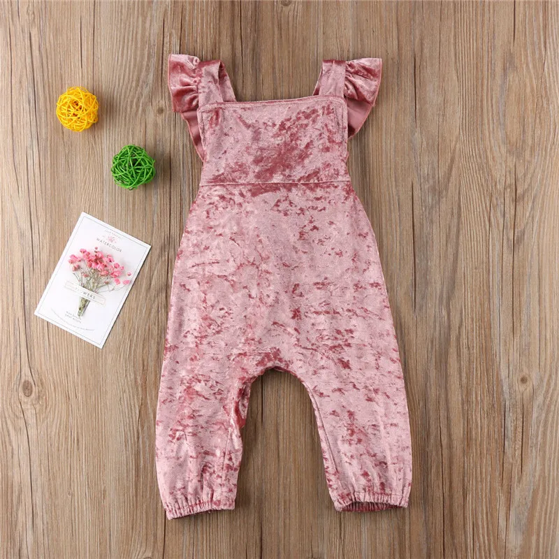 

Fashion Newborn Baby Girls Velvet Romper Jumpsuit Clothes Outfits Baby Clothes Polyester Baby Girls Short Sleeve Romper
