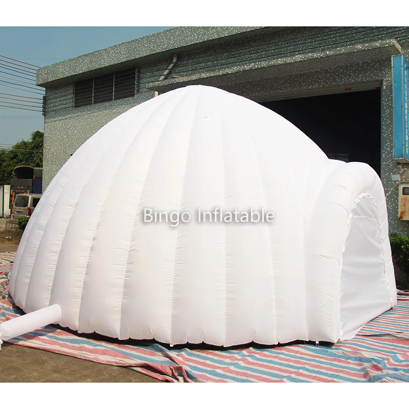  Free express tents shaped inflatable white 6m dome tent oxford tent with 2 doors N removable cover 