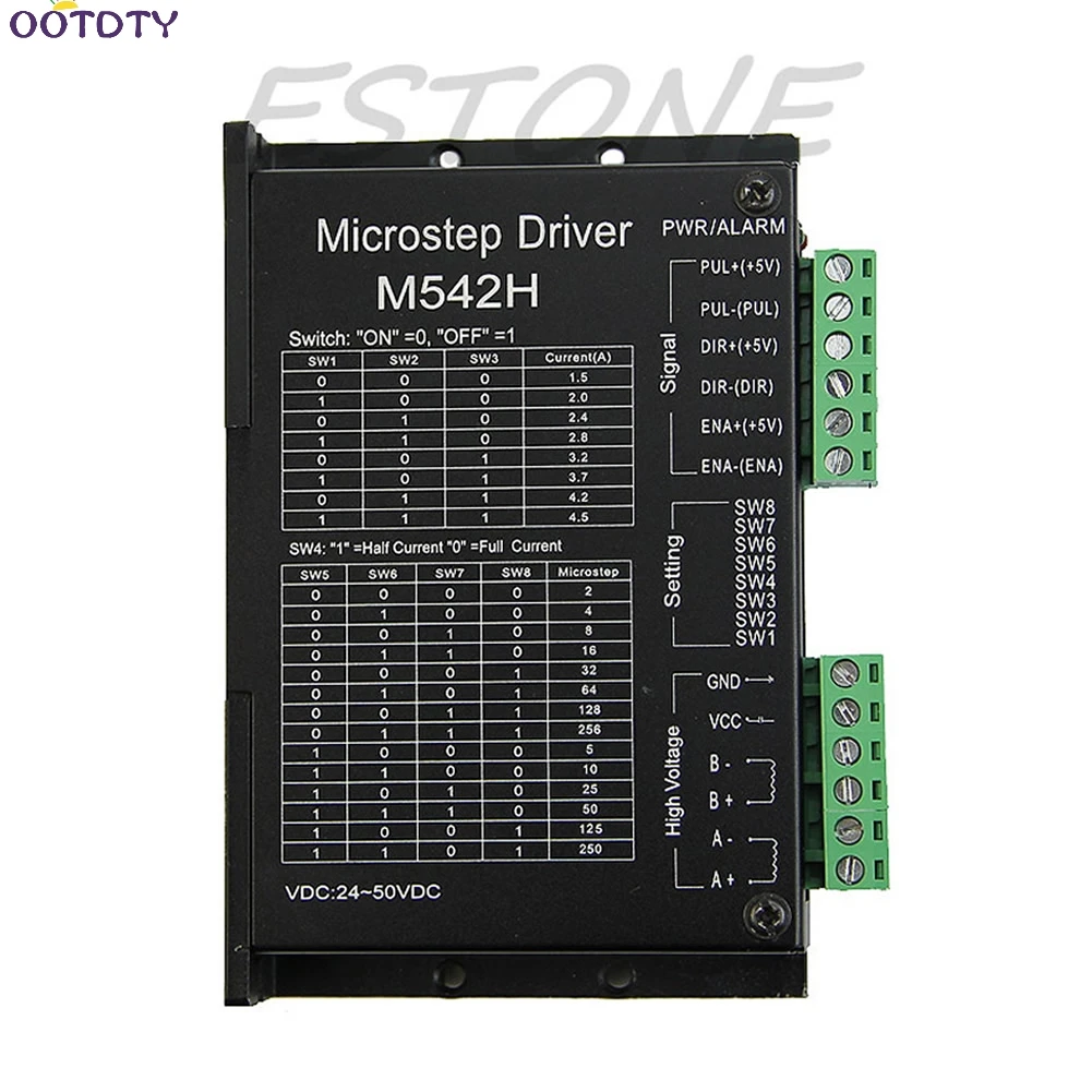 

CNC Micro-Stepping Stepper Motor Driver M542/DM542 Bi-polar 2Phase 4.5A Switch