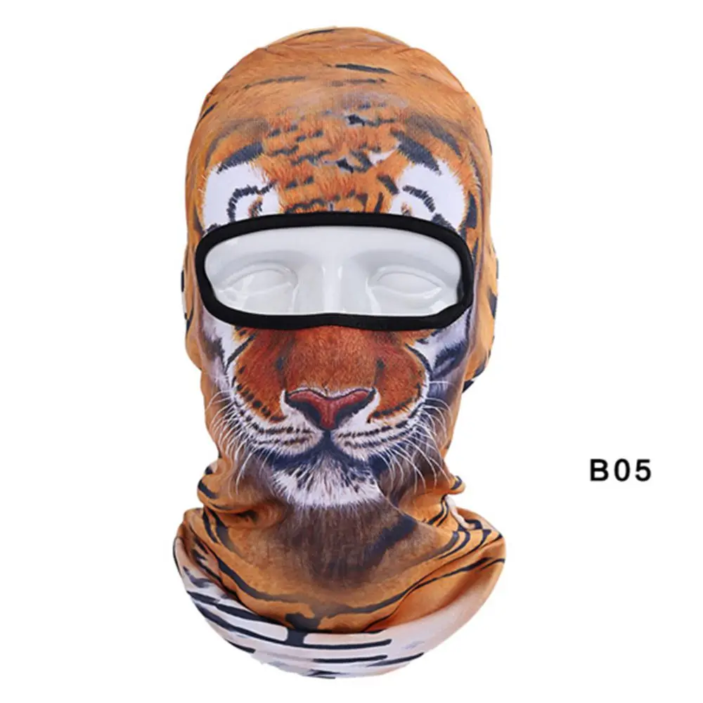 

3D Animal Tiger Cat Dog Outdoor Cycling Ski Hat Balaclava Motorcycle Halloween Full Face Mask Motorcycle Mask Ski Fun Party