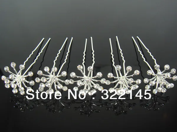 

60Pcs Wedding Crystal Starry Sky Flower Hair Pin Hair Clip