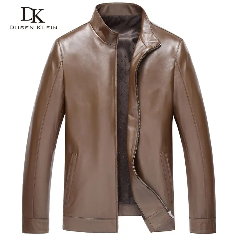 

Promotion Genuine Leather coats for men 2018 New Spring Outerwear Slim/Simple Business Style/Sheepskin leather jacket DK6608A