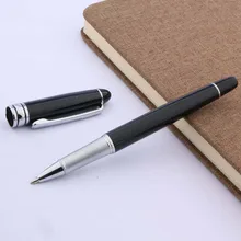 Металлический Kangroo черный лакированный с серебряной отделкой роллербол ручка