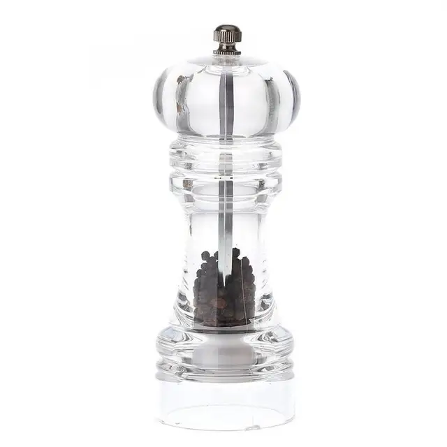 High Quality Pepper Grinder Acrylic 304 Stainless Steel Manual Black