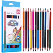 Deli двухсторонний цветной карандаш детский для рисования искусство