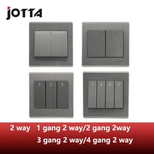 Luxury Wall Switch Panel, Light Switch 2 Gang 2 Way Push Button LED Indicator 16A,110~250V, 220V цена Luxury Wall Switch Panel, Light Switch 2 Gang 2 Way Push Button LED Indicator 16A,110~250V, 220V цены онлайн