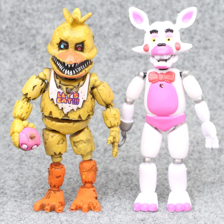 Five Nights At Freddy's Action Figure 14.5-17cm PVC FNAF Bonnie Foxy Freddy Fazbear Bear Dolls Game Toys 6pcs/lot Anime Model