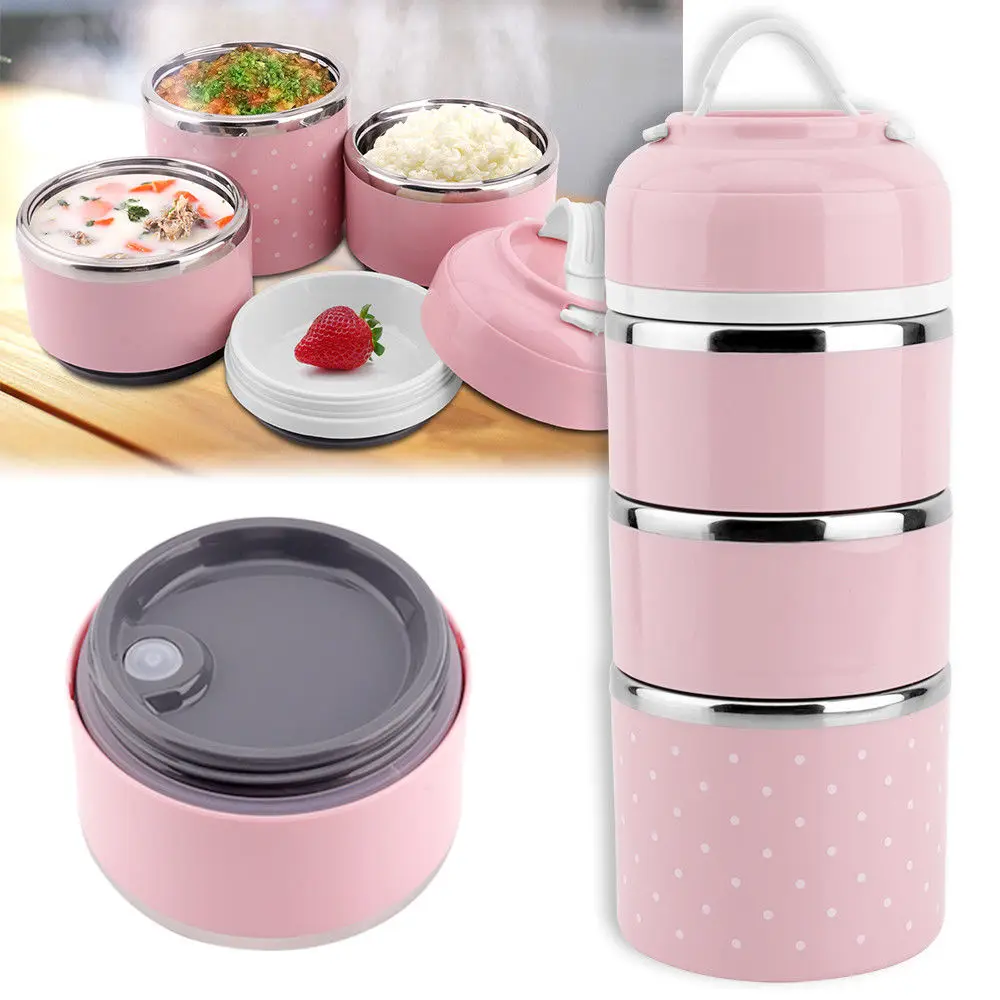 Colorful Cute Japanese Thermal Lunch Box Leak Proof Stainless Steel