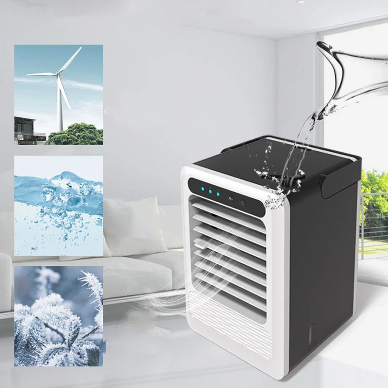 

Small Air Conditioning Appliances USB Air Cooling Fan Mini Fan Cooler Summer Portable Conditioner Desktop Humidifier For Office