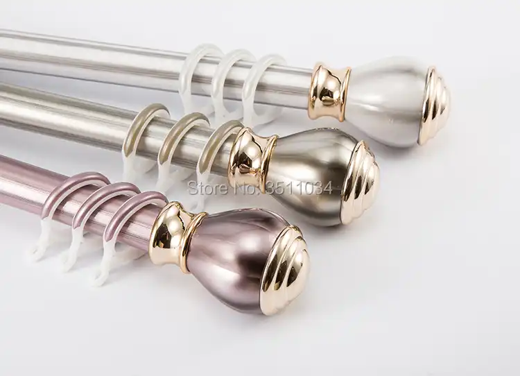 Simple Mute Rose Gold Curtain Rod Single Pole Double Pole Curtain