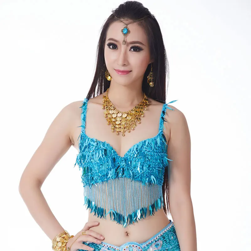 

Sexy Sequins Belly Dance Top top danza del vientre Belly Dance Bra For Show Girls Dance Wear Belly Dance Bra Carvinal For Women