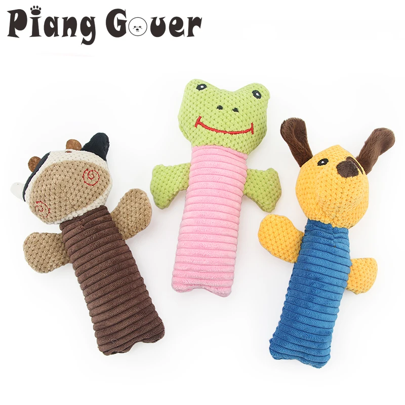 

Cloth Cute Pet Toy Animal Squeak Toy Frog Cow Sound Dogs Toys