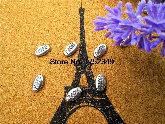 

20pcs- Hope Bead charm, Antique silver Tone hope beads,Beadwork Charms/pendant 12X10X6mm