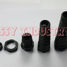 Гибкий кабель желез PG16 PG21 воды-доказательство разъем белый и черный цвет