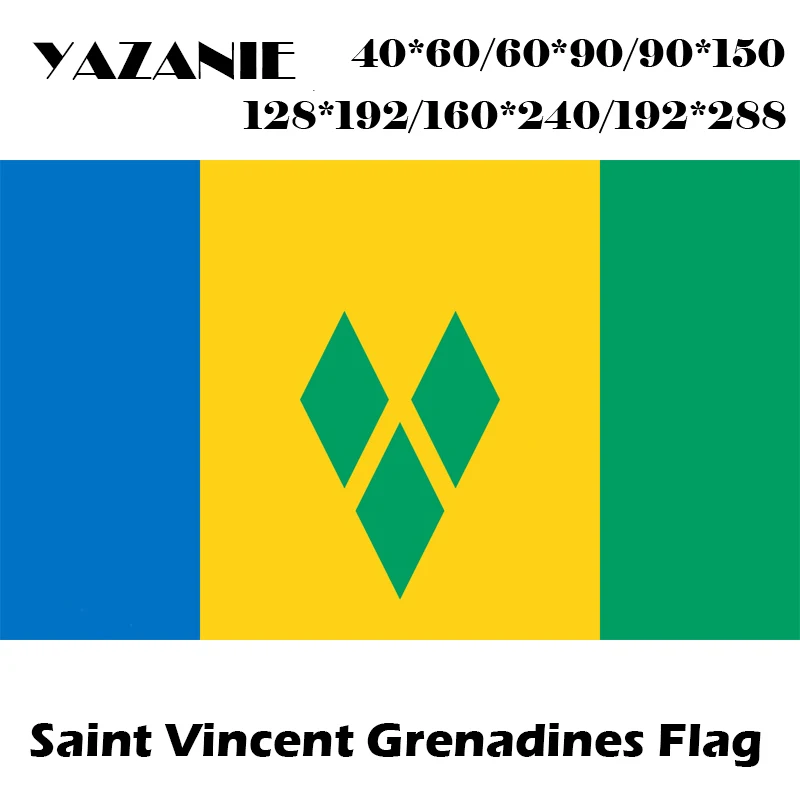 YAZANIE 40*60 см/60*90 см/90*150 см/120*180 см Сейнт Винсент и Гренадины полиэстер флаги стран