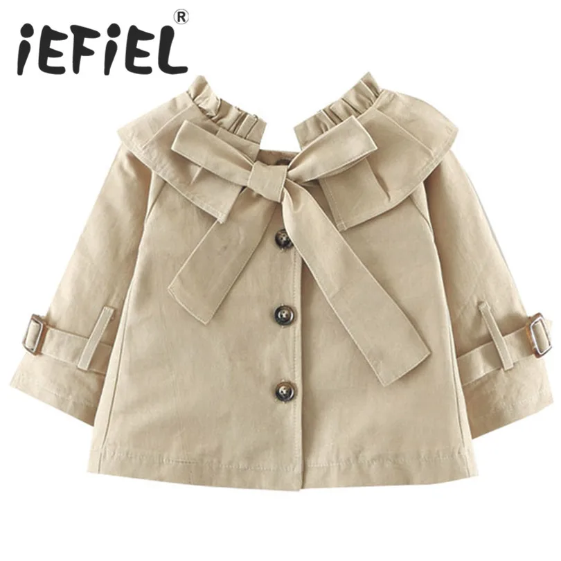 iEFiEL Infant Baby Toddler Khaki Color Autumn Girl's Children Coat Cute