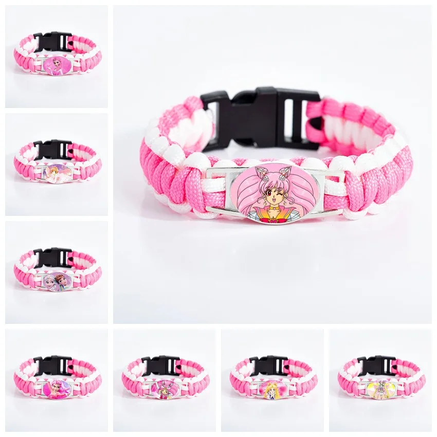 

Handmade Action Figure Movie Bracelet Anna Creative Bracelet Rope Bracelet Anime Elsa Bracelet Building Blocks Bricks Toys