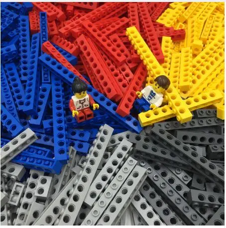 

Technic Bricks with Hole Building Blocks parts DIY creative Toys Compatible Legoing Technic Toys 500g/lot Mixed colors
