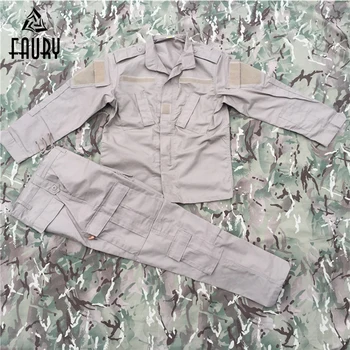 

US Military Army Uniform KHAKI ACU Suit Tactical Military Combat Uniform Jacket+Pant Men's Combat Clothing High Quality 2018 New