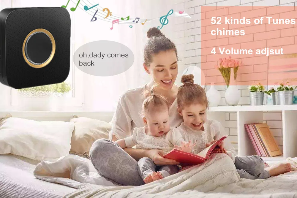 home wireless doorbell self Solar powered battery Waterproof wifi Door Bell 52 chime call push button home wireless doorbell self Solar powered battery Waterproof wifi Door Bell 52 chime call push button