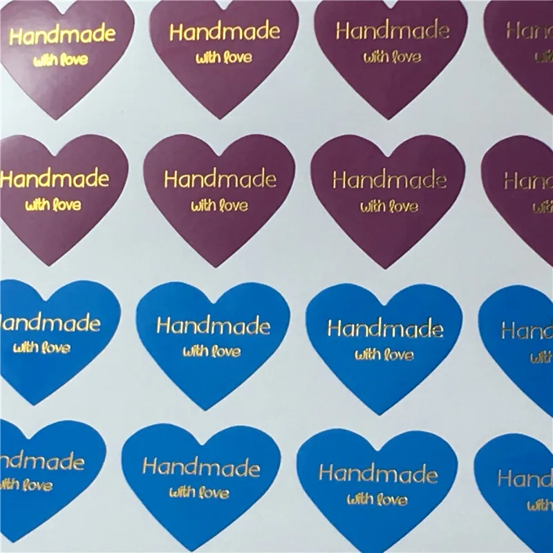 100 шт в форме сердца бумага напечатанная ручной работы с любовь наклейки на заказ наклейки в виде конфет Свадьба Помолвка юбилей поставки