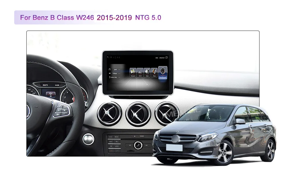 Best Android 7.1 4-Core RAM 3G+32G Car Radio GPS Navigation WiFi Bluetooth Head Unit Screen for Mercedes Benz B Class W246 2013-2019 5
