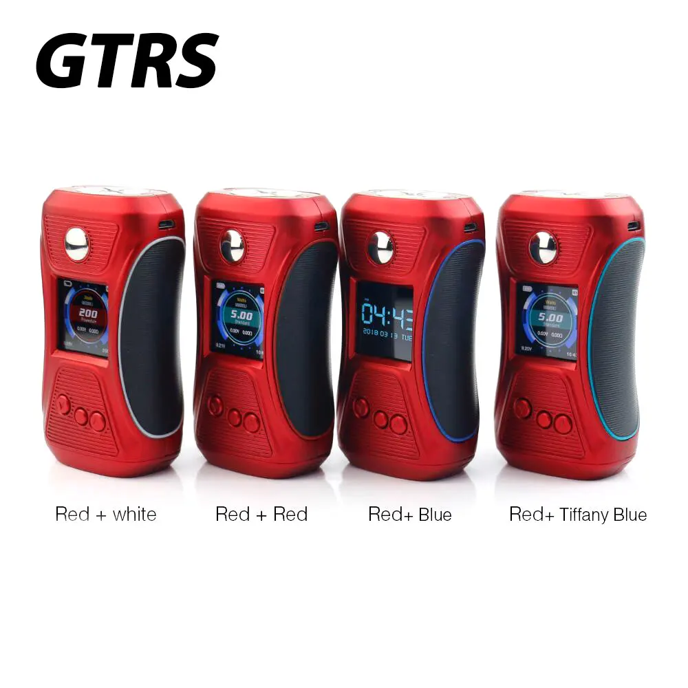 Original GTRS VBOY 200 TC Box MOD Body Color Red/silver Edition with SX500 Chip & 1.3-inch TFT IPS Full-color Screen E-cig Mod Original GTRS VBOY 200 TC Box MOD Body Color Red/silver Edition with SX500 Chip & 1.3-inch TFT IPS Full-color Screen E-cig Mod