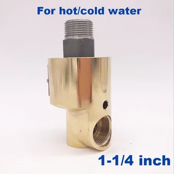 

Right/Left-hand thread Unidirectional water hot/cold brass swivel connector rotating joint 1-1/4 inch 50C 120 degree C rotary