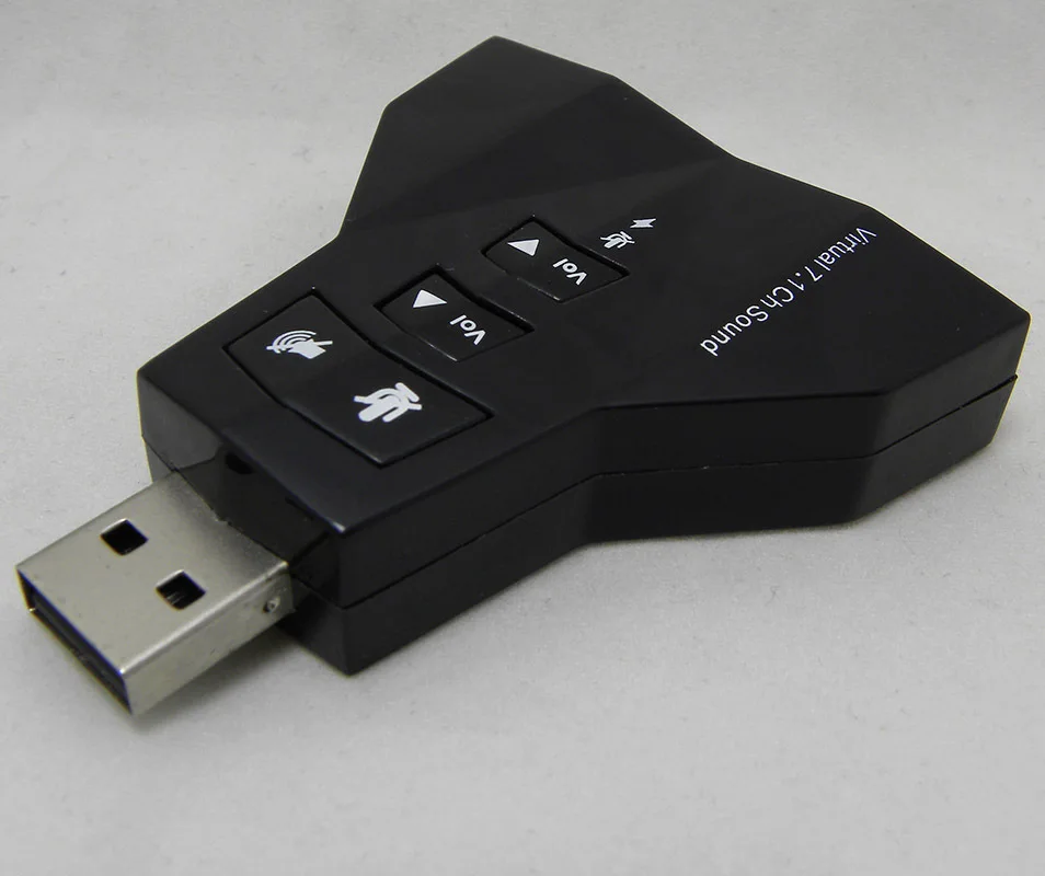 2 в 1 3D Внешний usb звуковая карта 7 канальный Цифровой Двойной Виртуальный 3.5mm USB
